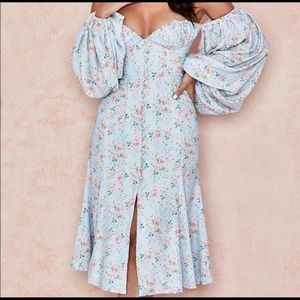 Blue floral House of CB dress